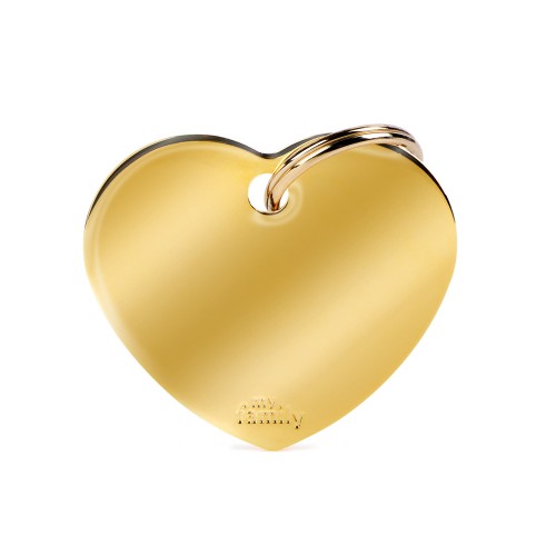 Brass Curvy Heart